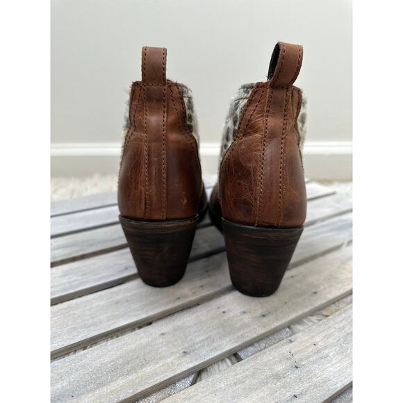Independent Boot Company Celeste Leather Brown Cheetah Leopard Point Boots - Picture 7 of 9